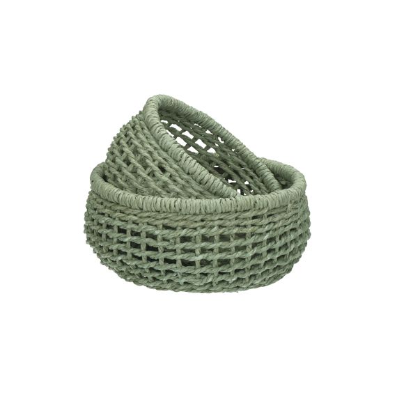 Osteria baskets Green S/2