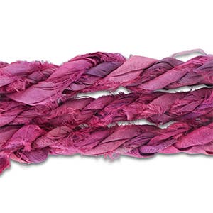 Bandana Ketting Zijden Sari Lint: Lila