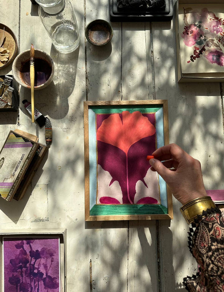 Print Gingko Orange