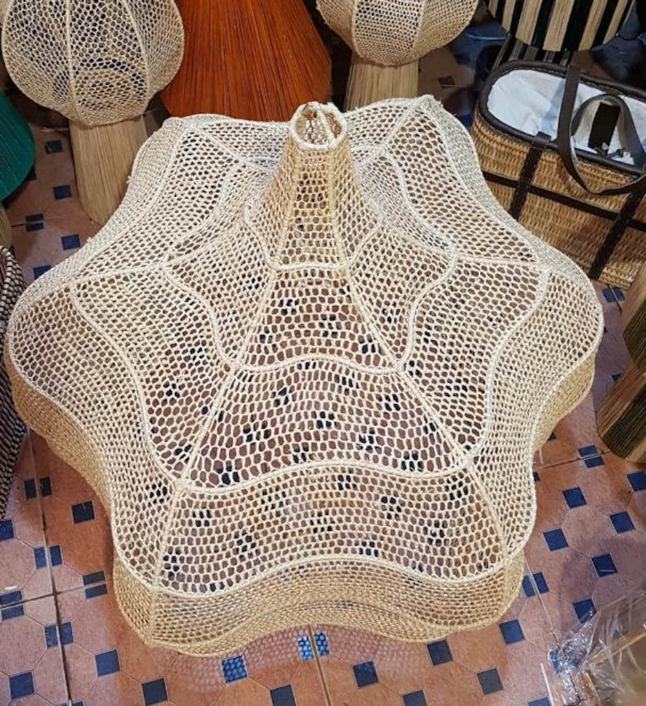 Golfkroonluchter in nieuwe stijl, natuurlijke rieten kroonluchter, : 100 cm