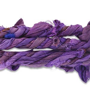 Bandana Ketting Zijden Sari Lint: Turquoise