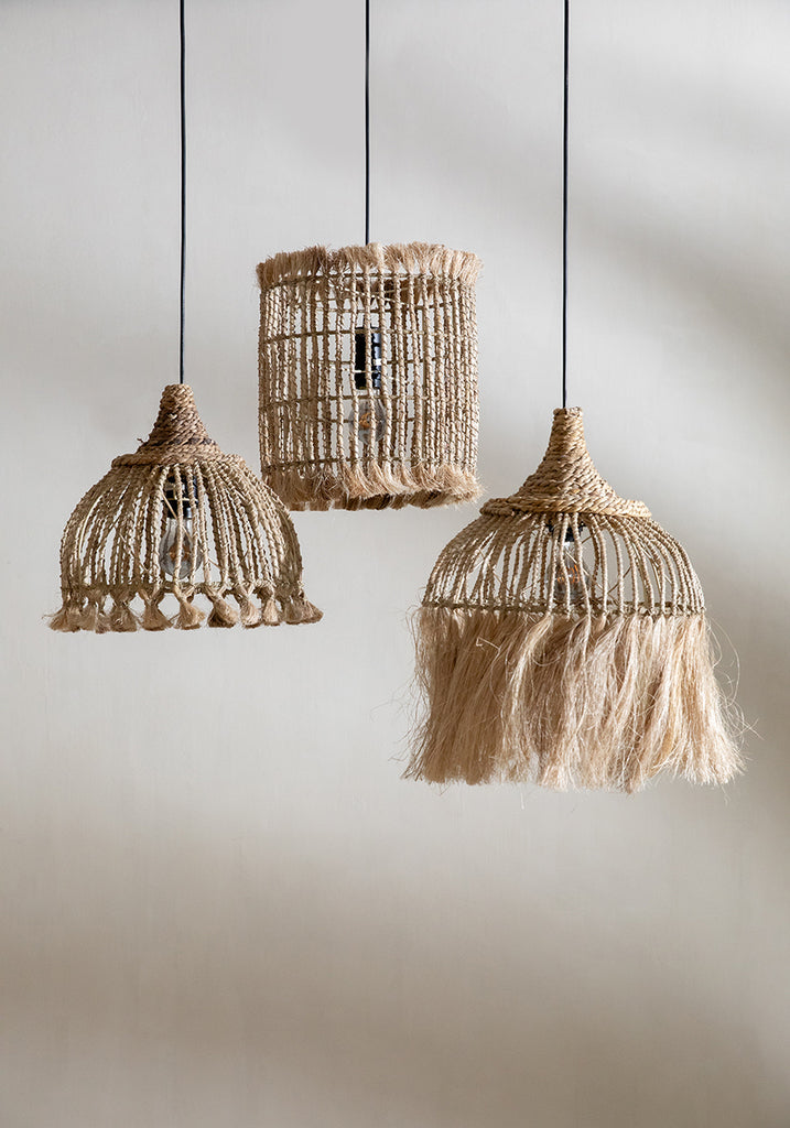 The Abaca Bird Cage Pendant Lamp - Natural - M