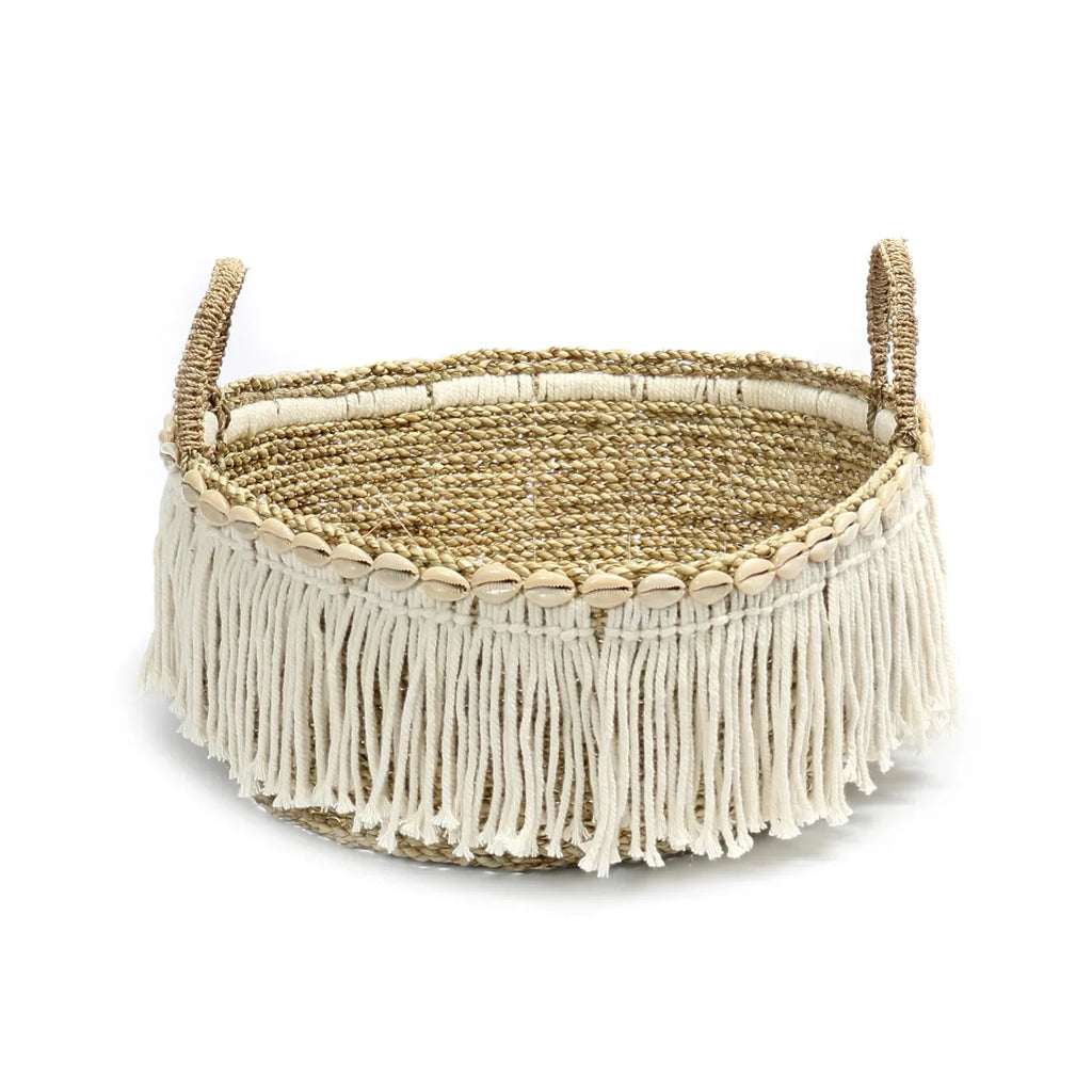 The Boho Fringe Mand - Natural White