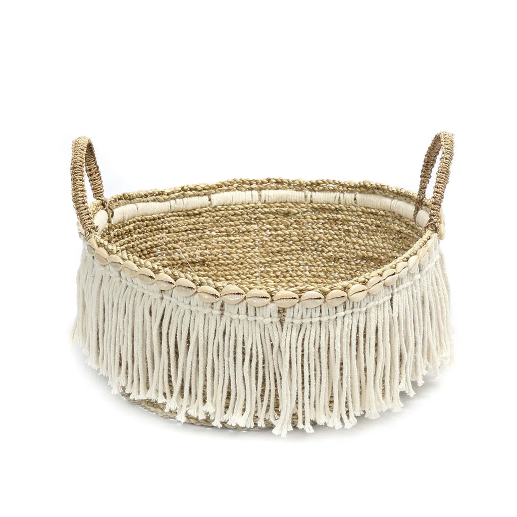 The Boho Fringe Mand - Natural White