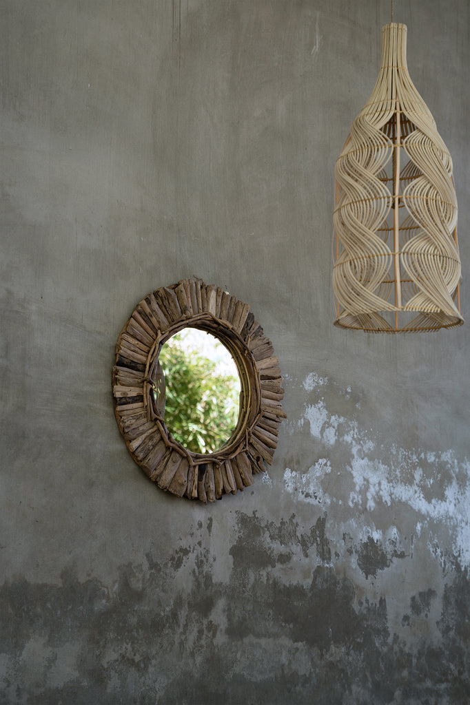 The Driftwood Crown Mirror - Natural - M