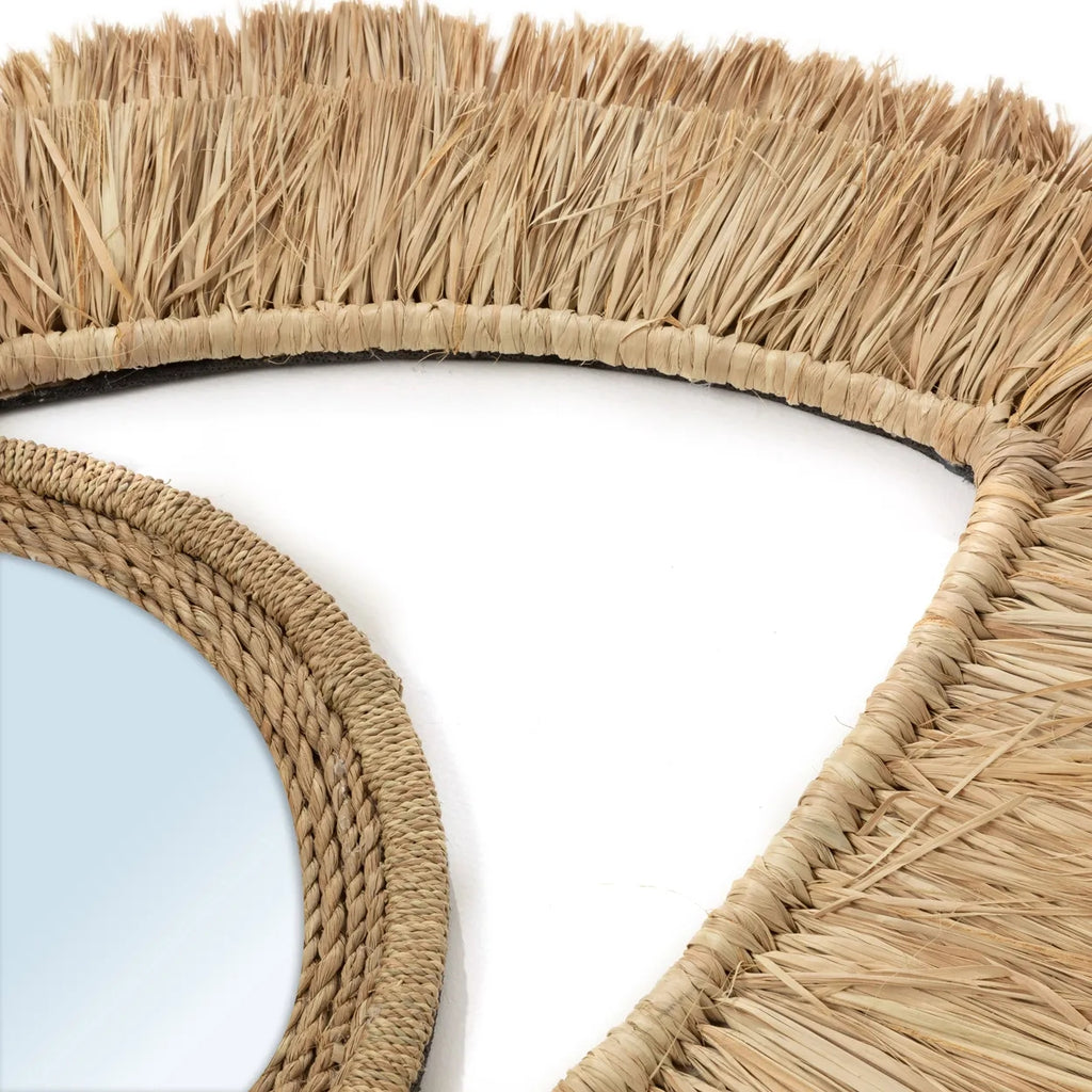 The Raffia Eye Mirror - Natural - M