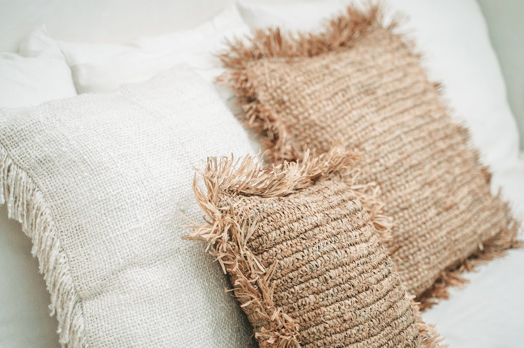 The Raffia Cushion Cover - Square - Natural - 40x40