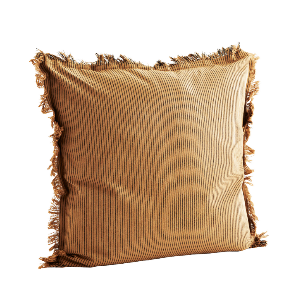 Cushion cover fringes Almond